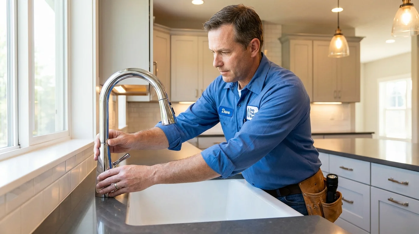 Kitchen faucet installation by Johns Plumbing LLC in Headland